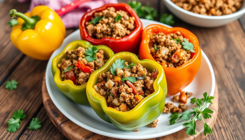 low carb stuffed peppers